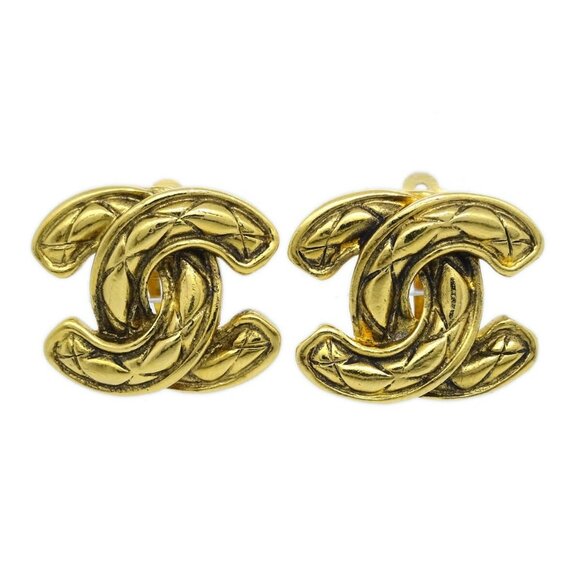 Chanel CC Earrings Clip-On Gold - Picture 10 of 15